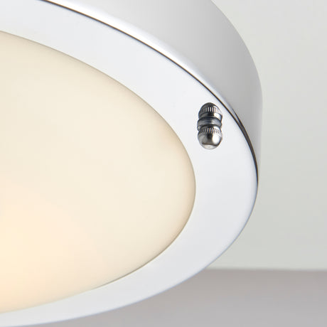 chrome led round bathroom ceiling light ip44