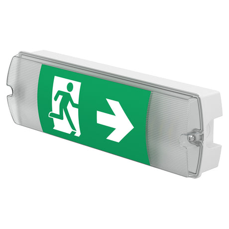 bulkhead emergency light ip65 with right arrow legend