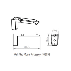 Side Mount Wall Flag for 6-in-1 Emergency Exit Running Man Sign Light