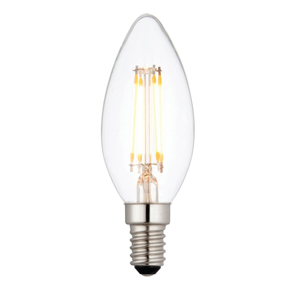 Ampoule LED, E14 candle, verre mat, 2700K, 450Lm, 4W, H10cm, Ø3,5cm - Faro
