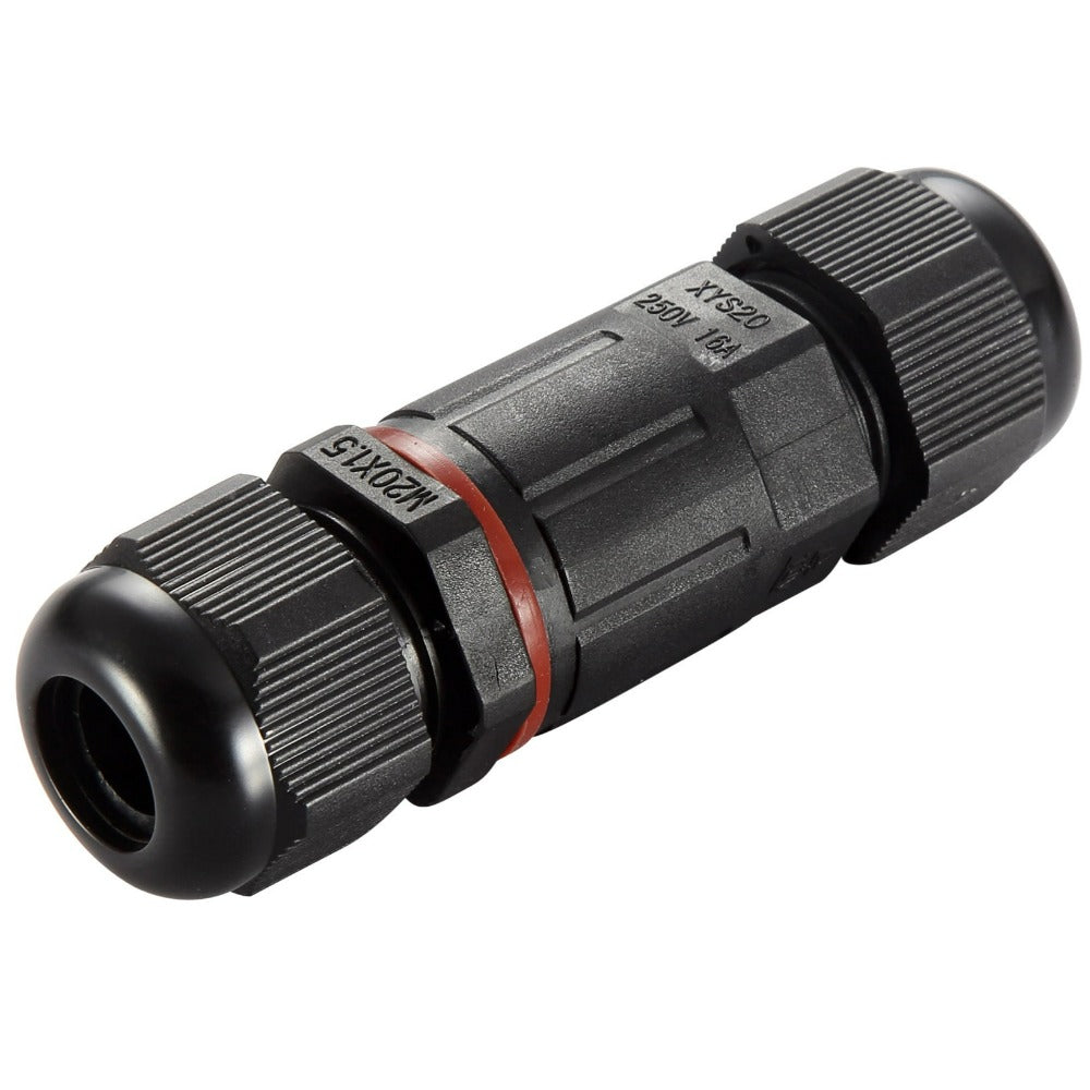 Inline Connector Straight | IP68 | Black