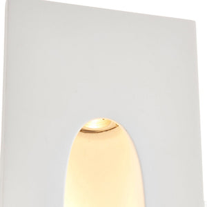 Teardrop Trimless Plaster In Wall Light | 1.6W LED | 3000K Warm White | IP20 | White