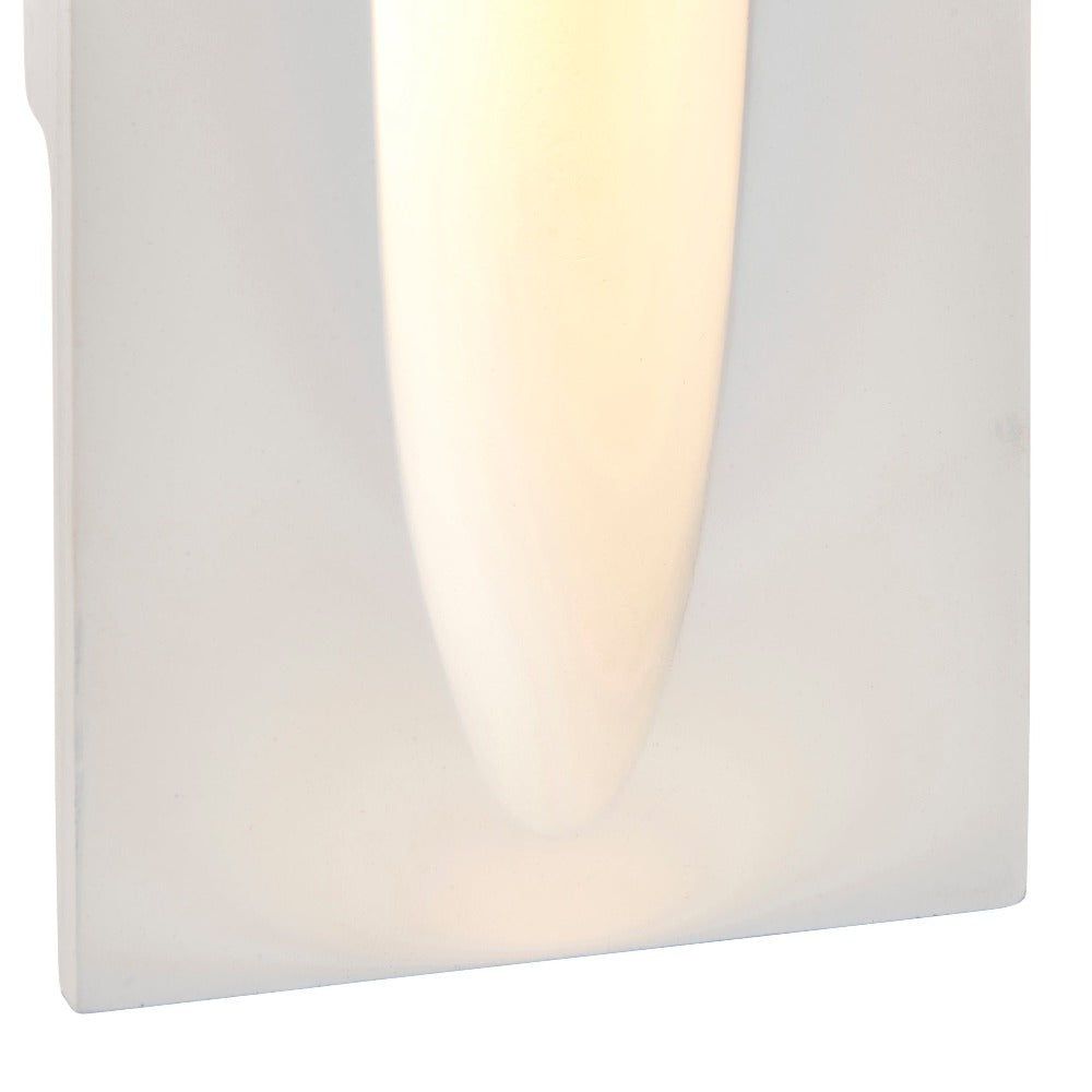 Teardrop Trimless Plaster In Wall Light | 1.6W LED | 3000K Warm White | IP20 | White