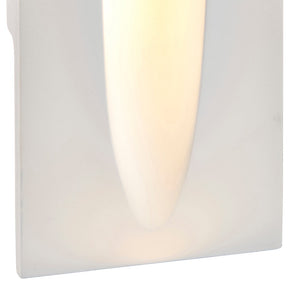 Teardrop Trimless Plaster In Wall Light | 1.6W LED | 3000K Warm White | IP20 | White