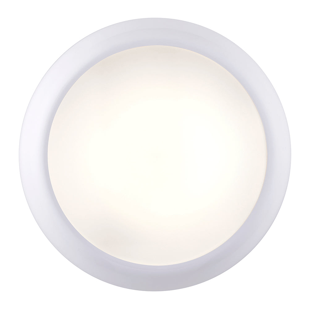 ACTON MINI Small 251mm Slim Bulkhead Light | LED Multi Wattage 1200lm | Tri-Colour CCT | IP65 | White