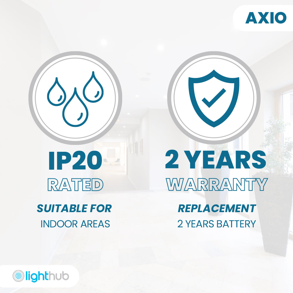 AXIO Mini Non Maintained LED Downlight Pin Spot Light | LED 2W 150lm | 6500K Daylight | IP20 | 3hr Emergency