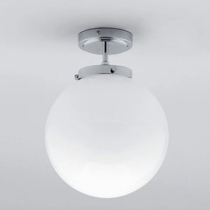 PORTO | Globe Glass Waterproof Ceiling Light Fitting | G9 | IP44 | Polished Chrome