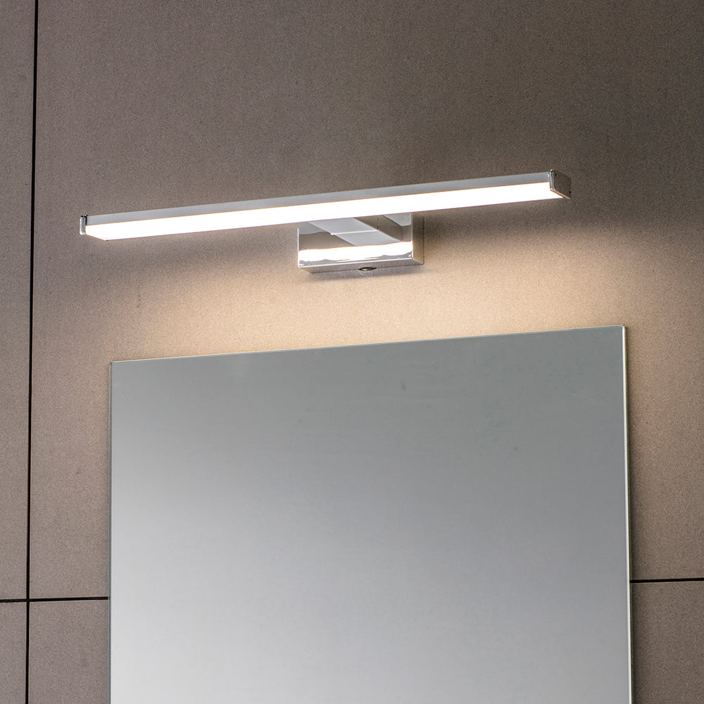 AXIS | LED Over Mirror Bathroom Light Wall Semi-Flush Fitting | IP44 | Chrome