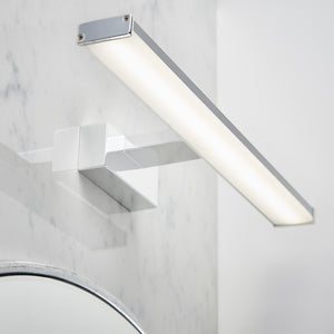 AXIS | LED Over Mirror Bathroom Light Wall Semi-Flush Fitting | IP44 | Chrome