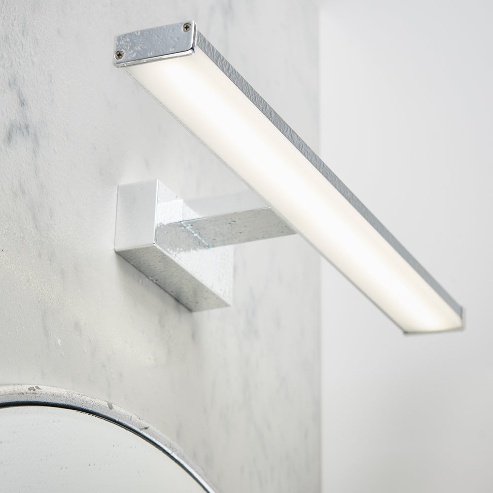 AXIS | LED Over Mirror Bathroom Light Wall Semi-Flush Fitting | IP44 | Chrome