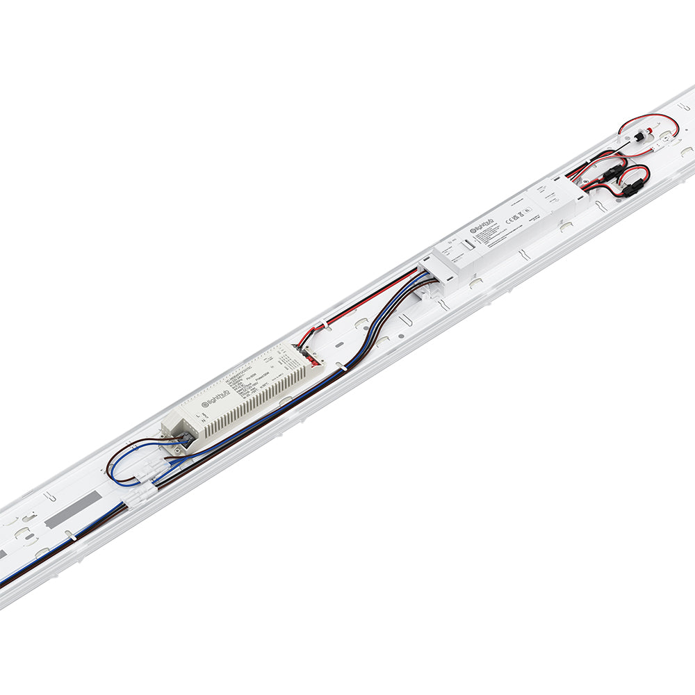 BATTERSEA Non-Corrosive LED Batten Light | 6ft Twin 9600lm | CCT Tri-Colour & Multi Wattage | IP66 | Emergency