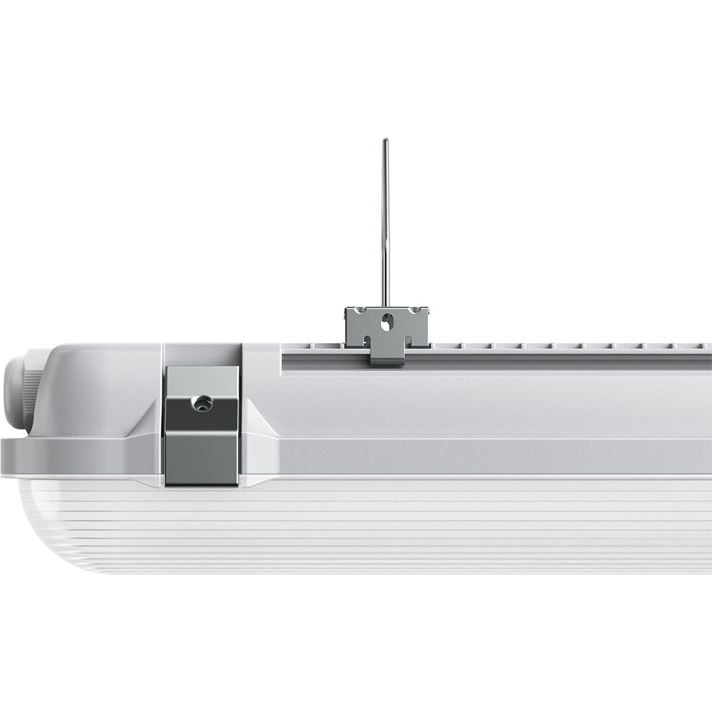 BATTERSEA Non-Corrosive LED Batten Light | 5ft Twin 7200lm | CCT Tri-Colour & Multi Wattage | IP66 | Emergency + Microwave Sensor