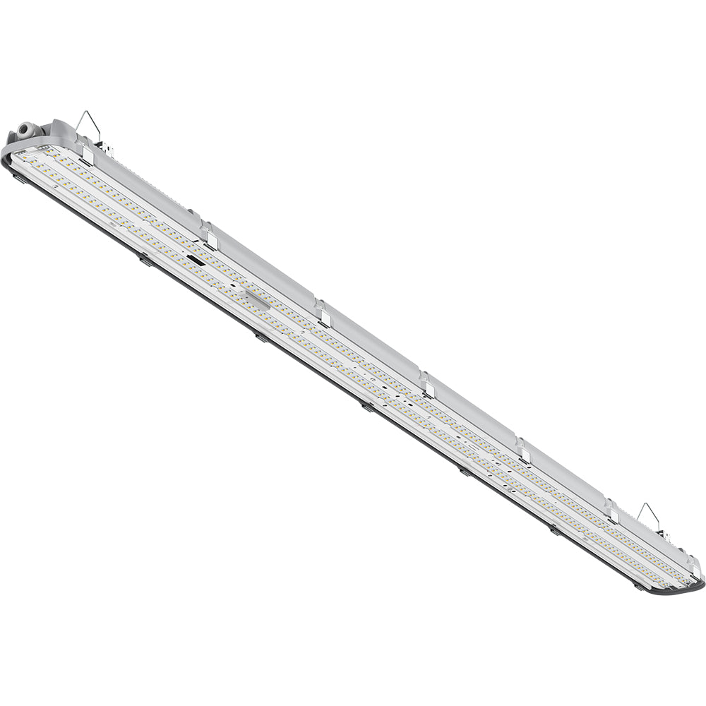 BATTERSEA Non-Corrosive LED Batten Light | 6ft Twin 9600lm | CCT Tri-Colour & Multi Wattage | IP66 | Microwave Sensor