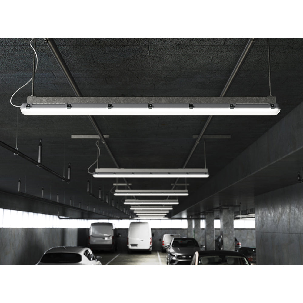 BATTERSEA Non-Corrosive LED Batten Light | 5ft Single 4200lm | CCT Tri-Colour & Multi Wattage | IP66 | Standard