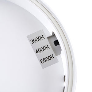 CCT Slim Low Profile Circular Flush Ceiling Corridor Bathroom Kitchen Light | 12W LED 1200lm | IP54 | White