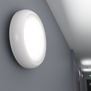 EUSTON TRINITY Slim Bulkhead Light | LED Multi Wattage 2160lm | Tri-Colour CCT | IP65 | 3hr Emergency