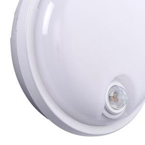 SOHO Compact Bulkhead Light Fitting | LED 15W 1500lm | CCT Tri-Colour | IP65 | PIR Motion Sensor