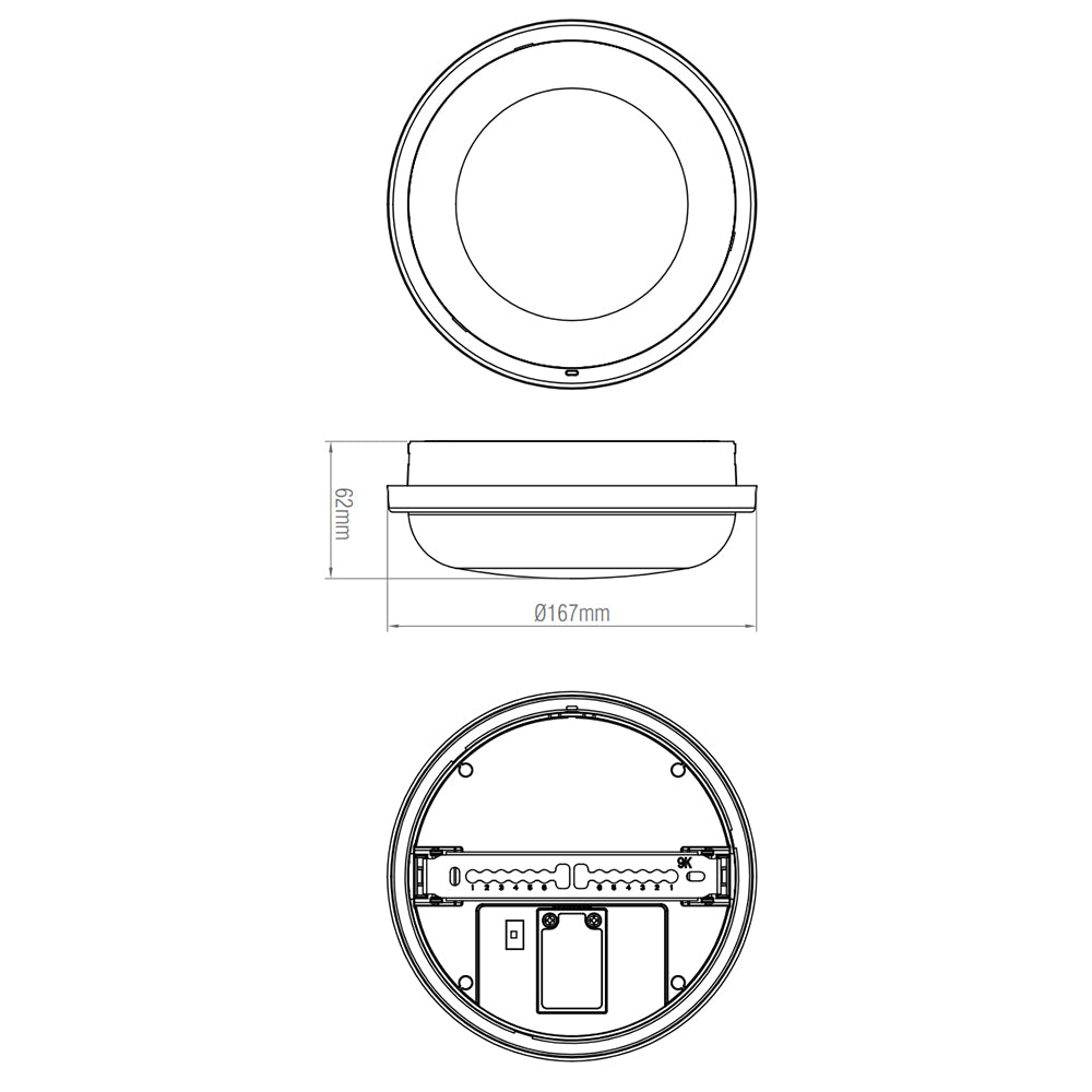 SOHO Compact Bulkhead Light Fitting | LED 15W 1500lm | CCT Tri-Colour | IP65 | PIR Motion Sensor