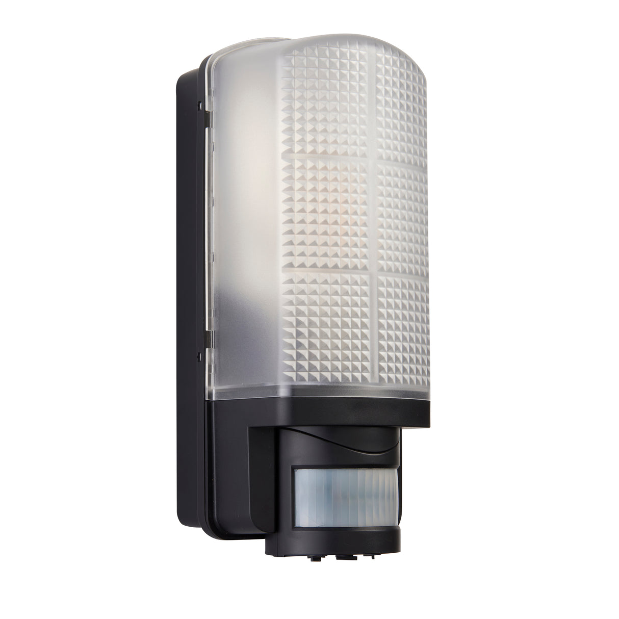 Outdoor Bulkhead Wall Light Fitting | LED CCT 8W E27 | CCT Tri-Colour | IP44 | PIR Motion Sensor | Black