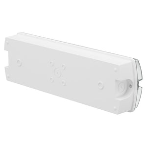 APEX Rectangle Fire Exit Bulkhead Light Fitting | LED 3.5W 254lm | 4000K Daylight White | IP65 | 3hr Emergency SELF TEST