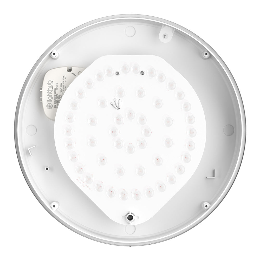 HOLBORN Drum Bulkhead Light Fitting | LED Multi Wattage | CCT 3-Colour | IP65 | Standard