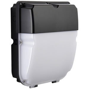 LED Exterior Wall Pack Security Bulkhead Light | 30W Lumen 3000lm | CCT Tri-Colour | IP65 | Black | Standard