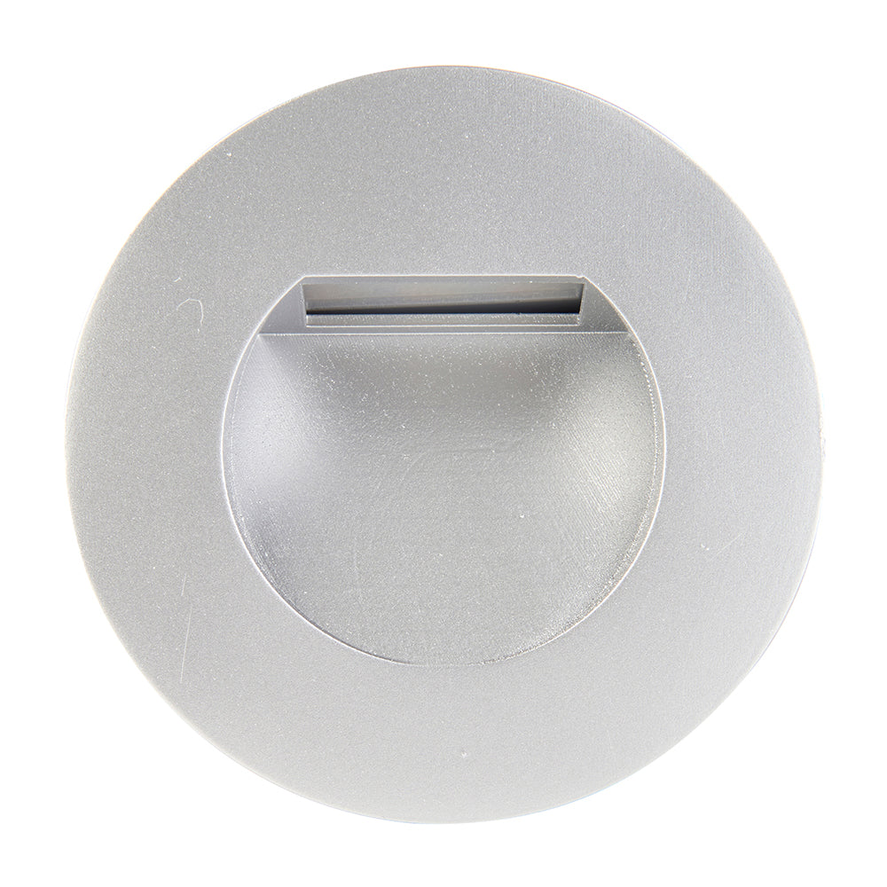 Recessed Indirect Round Wall Step Brick Stair Light for Indoor / Outdoor | LED CCT 1.5W | IP65 | 3000K, 4000K & 6500K | Silver