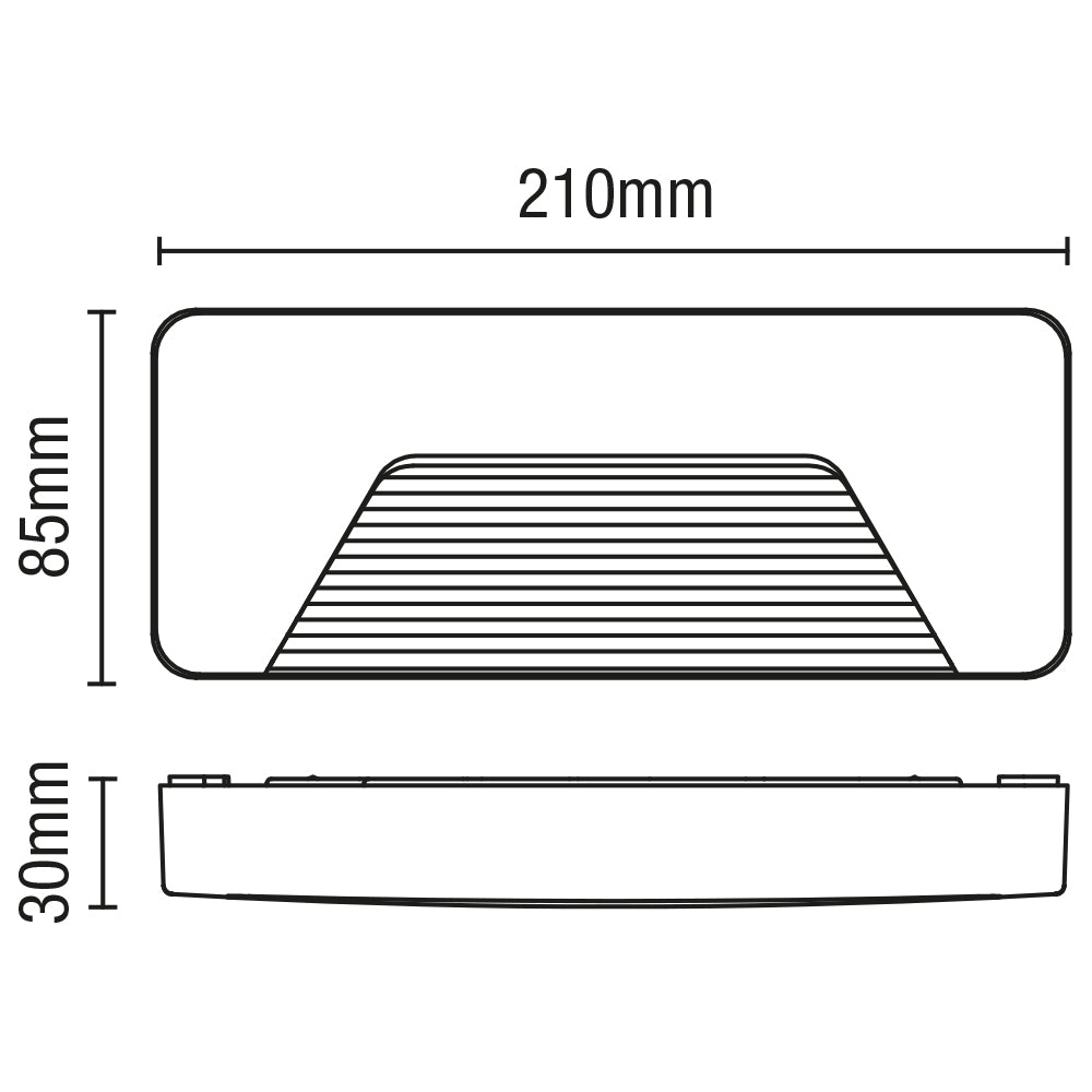 Outdoor Surface Indirect Wall Brick Light | LED 3W | IP65 | 4000K Neutral White | Anthracite