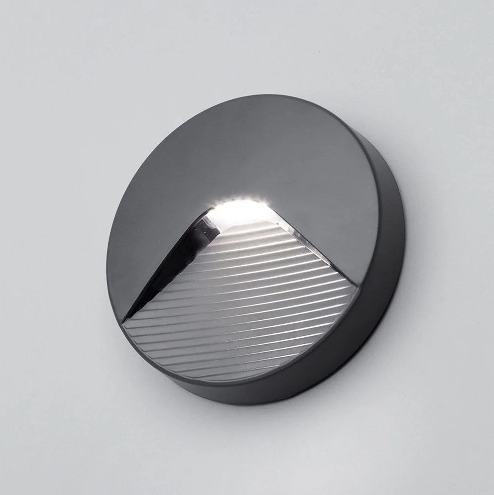 Outdoor Surface Indirect Round Wall Brick Step Light | LED 2W | IP65 | 4000K Neutral White | Anthracite