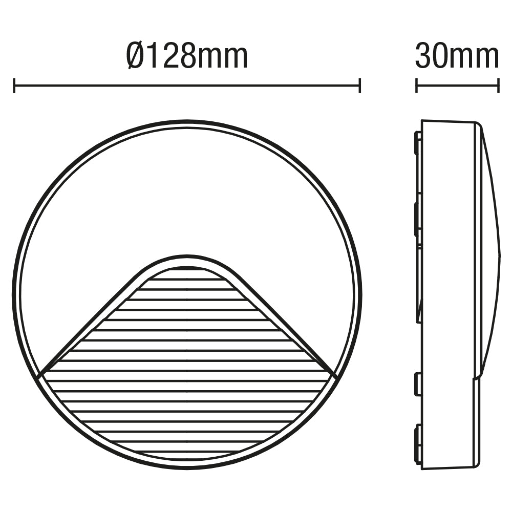 Outdoor Surface Indirect Round Wall Brick Step Light | LED 2W | IP65 | 4000K Neutral White | Anthracite