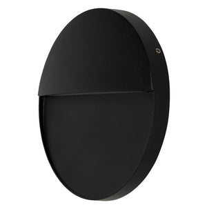 ONZA | Outdoor Surface Indirect Round Wall Brick Step Guide Light | LED 6W 160mm | IP54 | 4000K Neutral White | Black