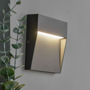 PUYA | Outdoor Surface Indirect Square Wall Brick Step Guide Light | LED 6W 160mm | IP54 | 4000K Neutral White | Anthracite