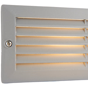 CCT 8W Outdoor Recessed Wall Die-Cast & Glass Louvre Grill Brick Light | LED E27 | 3000K, 4000K & 6000K White | IP44 | Grey