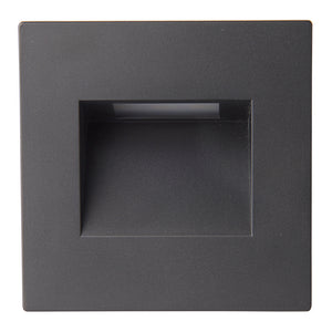 Recessed Indirect Square Wall Step Brick Stair Light for Indoor / Outdoor | LED CCT 1.5W | IP65 | 3000K, 4000K & 6500K | Black