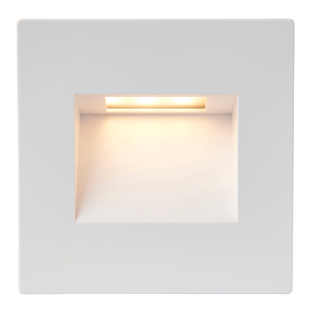 Recessed Indirect Sqaure Wall Step Brick Stair Light for Indoor / Outdoor | LED CCT 1.5W | IP65 | 3000K, 4000K & 6500K | White