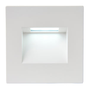 Recessed Indirect Sqaure Wall Step Brick Stair Light for Indoor / Outdoor | LED CCT 1.5W | IP65 | 3000K, 4000K & 6500K | White