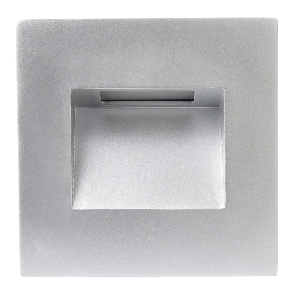 Recessed Indirect Square Wall Step Brick Stair Light for Indoor / Outdoor | LED CCT 1.5W | IP65 | 3000K, 4000K & 6500K | Silver