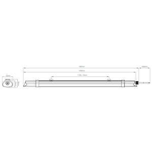 ECO LED Anti Corrosive Light | 5ft Single 1450mm | 5W 3300lm | 4000K Neutral White | IP65 | Perfect for Lofts, Garage, Greenhouse, Shed, Workshop