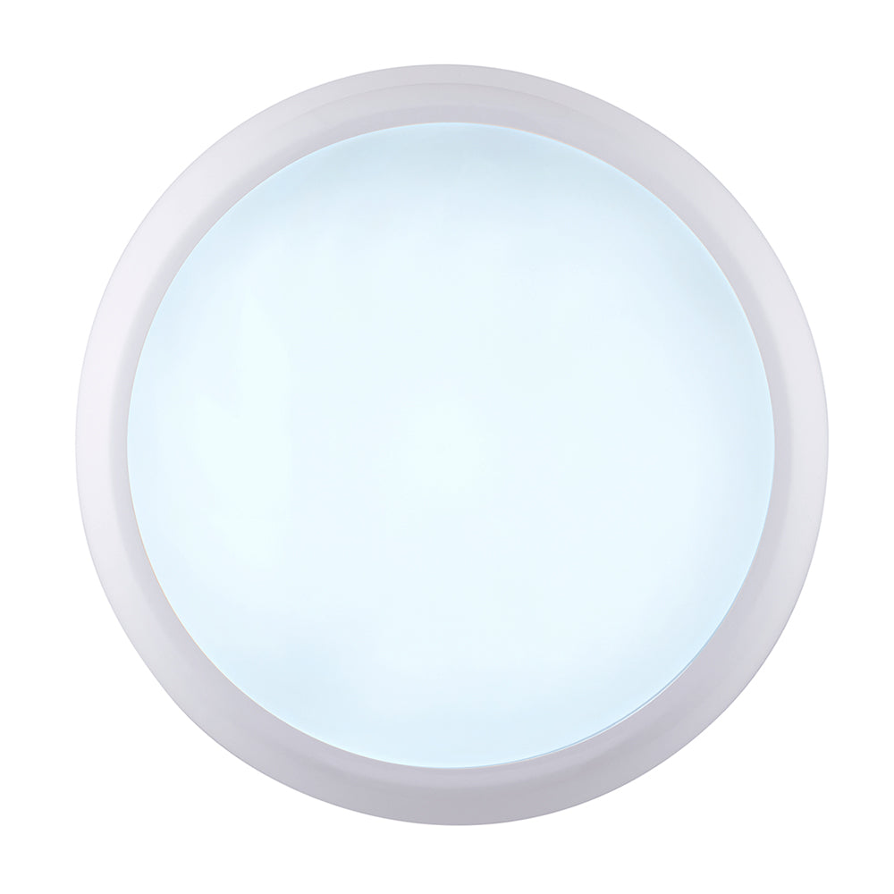 CE3X5 | Round Bulkhead Light Fitting | LED Multi Wattage 8-16W | CCT 5-Colour | IP65 | Microwave Sensor