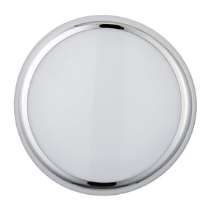 CE3X5 | Round Bulkhead Light Fitting | LED Multi Wattage 8-16W | CCT 5-Colour | IP65 | 3hr Emergency | Chrome