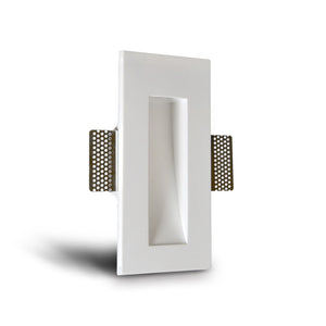 MALVA Rectangle Trimless Plaster In Wall Light | 1.8W LED | 2700K Warm White | IP20 | White