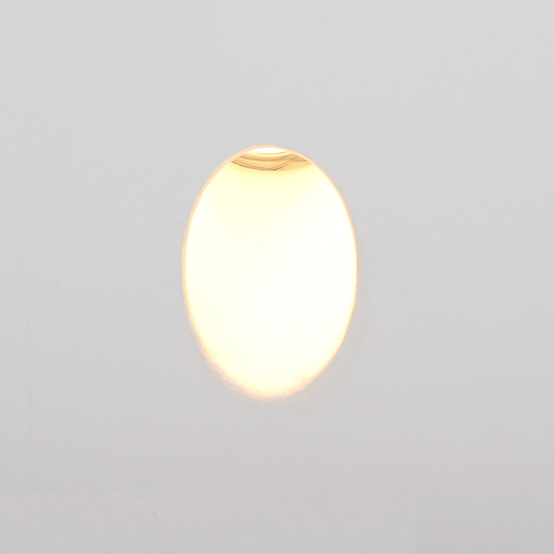 CALICO Small Teardrop Trimless Plaster In Wall Light | 1.8W LED | 2800K Warm White | IP20 | White