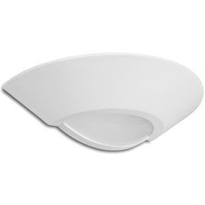 LEDBURY Half Moon Plaster Uplighter Fitting | E14 (SES) | Up Down Light Effect