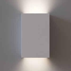 MORNINGTON | LED Rectangle Paintable Plaster Wall Uplighter | Up Down Light Effect | 3000K Warm White