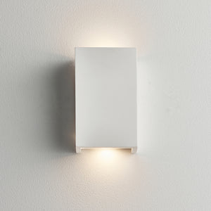 MORNINGTON | LED Rectangle Paintable Plaster Wall Uplighter | Up Down Light Effect | 3000K Warm White