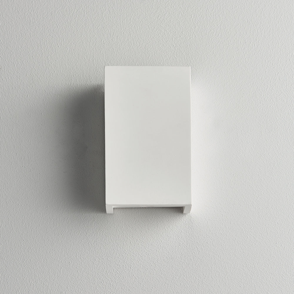 MORNINGTON | LED Rectangle Paintable Plaster Wall Uplighter | Up Down Light Effect | 3000K Warm White