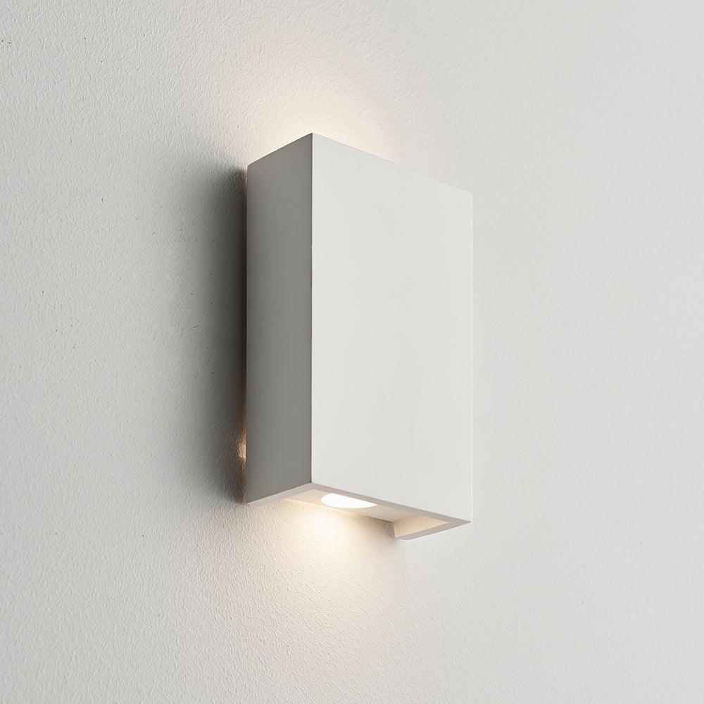 MORNINGTON | LED Rectangle Paintable Plaster Wall Uplighter | Up Down Light Effect | 3000K Warm White