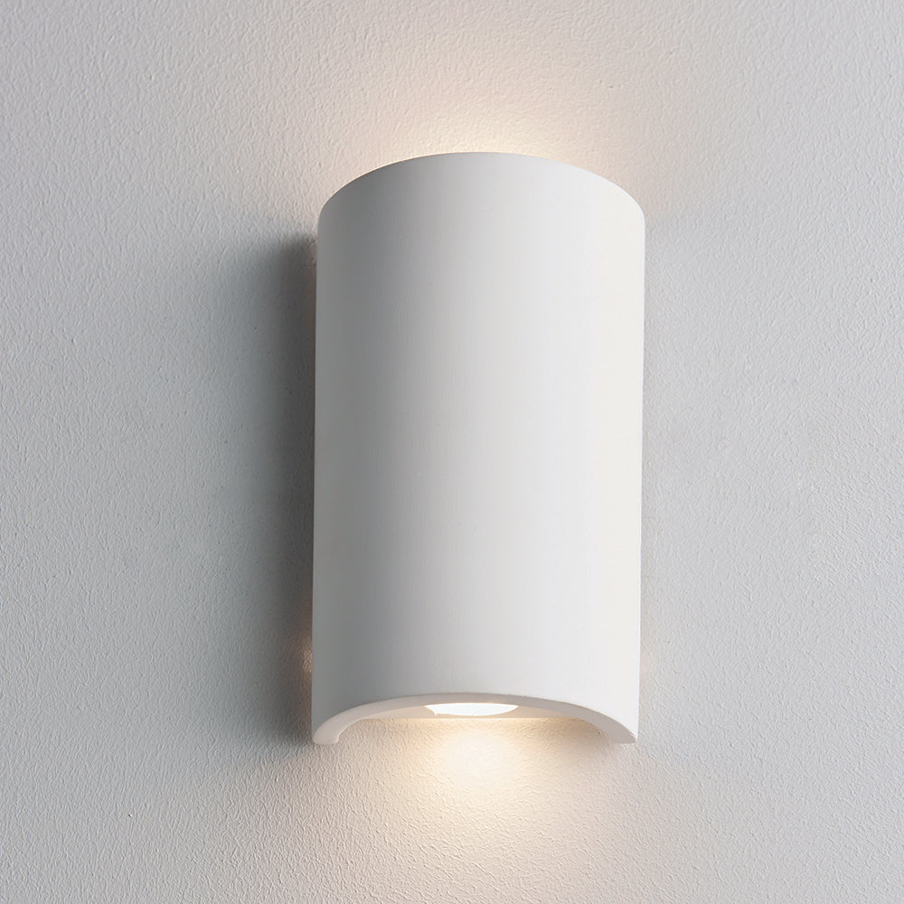 CRESCENT | LED Cyclinder Paintable Plaster Wall Uplighter | Up Down Light Effect | 3000K Warm White