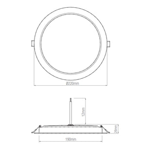 CIRCO | LED Recessed Round Commercial Downlight Fitting | 24W 2100lm | CCT Tri-Colour | IP20