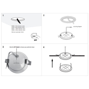 CIRCO | LED Recessed Round Commercial Downlight Fitting | 18W 1600lm | CCT Tri-Colour | IP20